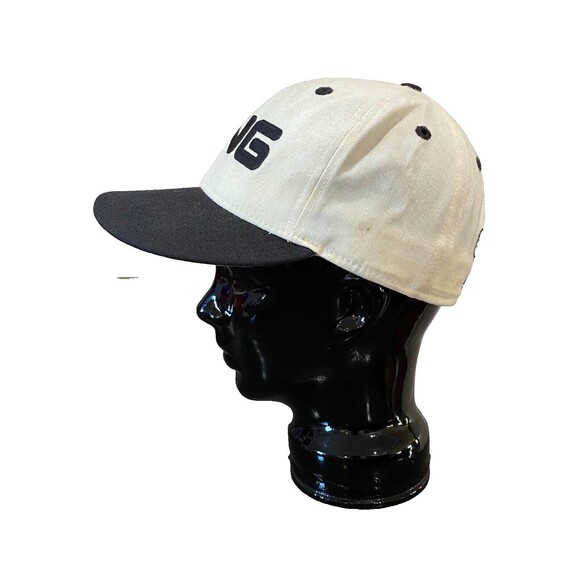 Vintage PING by Karsten 100% Wool Fitted Cap Hat Size 7 Made in USA Black White - Picture 2 of 7